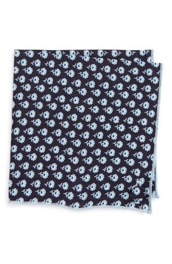 Men's Armstrong & Wilson Frankie Floral Cotton Pocket Square, Size - Red