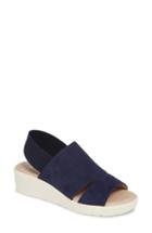 Women's Johnston & Murphy Cassandra Slingback Platform Sandal M - Blue