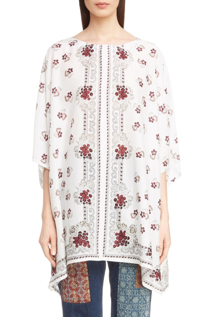Women's Y's By Yohji Yamamoto Bandanna Print Blouse