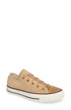 Women's Chuck Taylor All Star Ox Genuine Calf Hair Sneaker .5 M - Beige