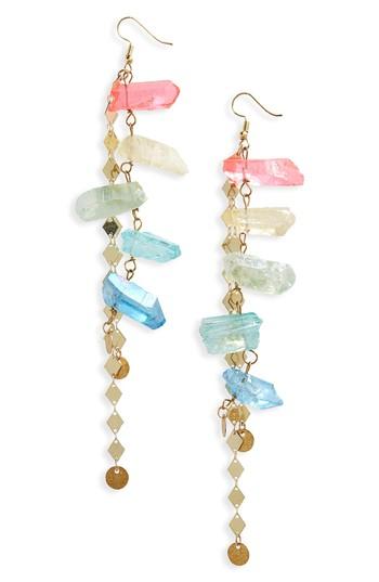 Women's Hespera Jewelry Aura Quartz Drop Earrings