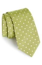 Men's Gitman Polka Dot Silk Tie, Size X-long - Green