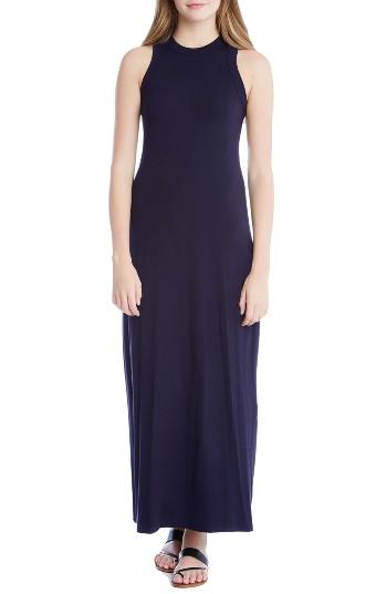 Women's Karen Kane High Neck Maxi Dress - Blue
