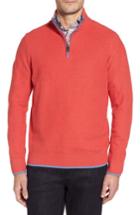 Men's Tailorbyrd Sorrel Tipped Quarter Zip Sweater - Coral