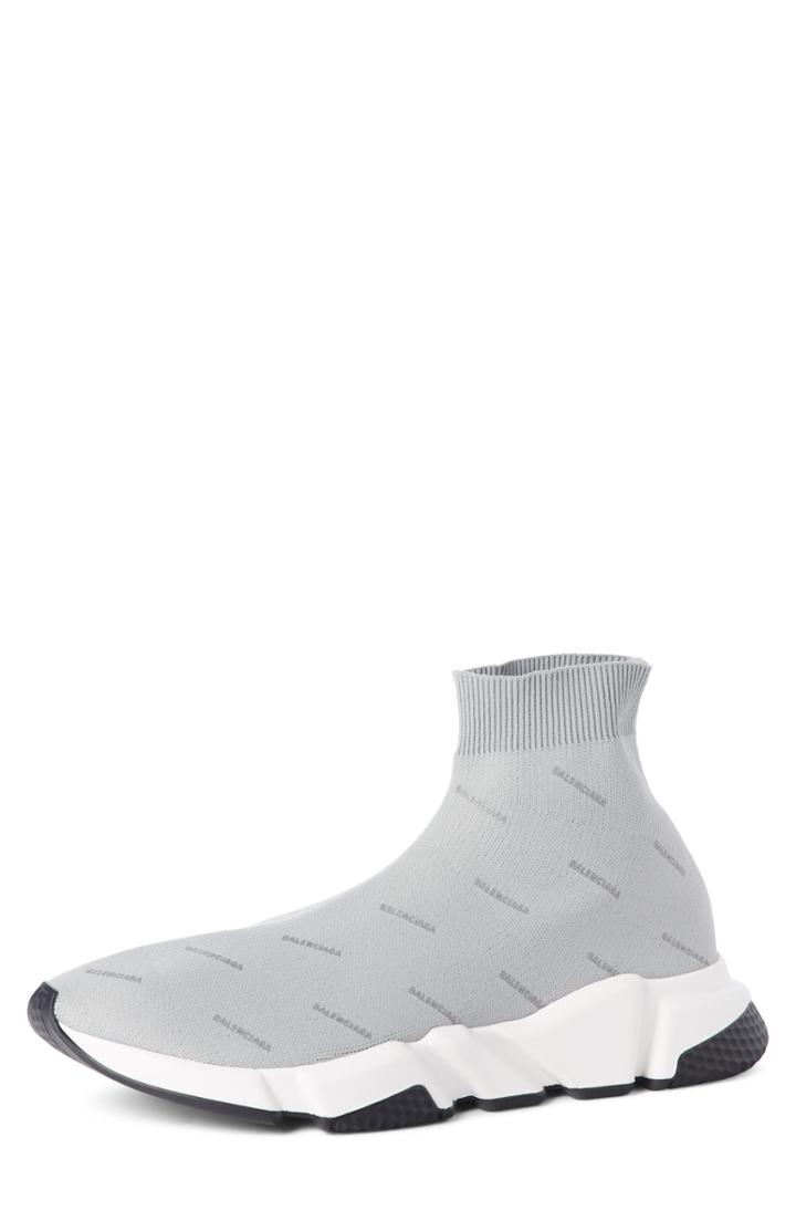 Men's Balenciaga Logo Speed Slip-on Us / 43eu - Grey