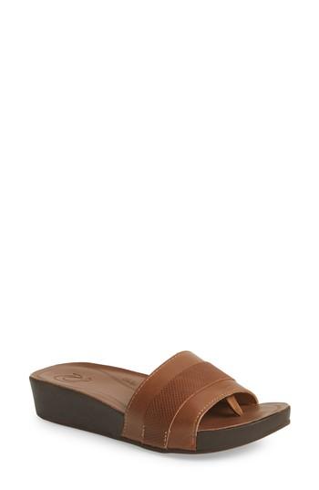 Women's Olukai Ola Huna Wedge Sandal M - Brown