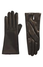 Women's Max Mara Ragusa Leather Gloves .5 - Black