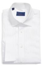Men's David Donahue Regular Fit French Cuff Tuxedo Shirt 32/33 - White