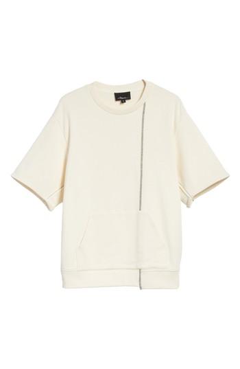 Men's 3.1 Phillip Lim Reconstructed Short Sleeve Sweatshirt - Beige