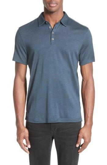 Men's John Varvatos Collection Hampton Extra Trim Polo, Size - Blue