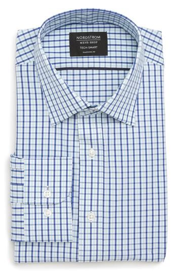 Men's Nordstrom Men's Shop Tech-smart Traditional Fit Check Stretch Dress Shirt