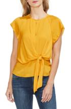 Women's Vince Camuto Tie Front Keyhole Top - Yellow