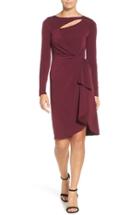 Women's Catherine Catherine Malandrino Gertie Keyhole Twist Front Sheath Dress - Purple