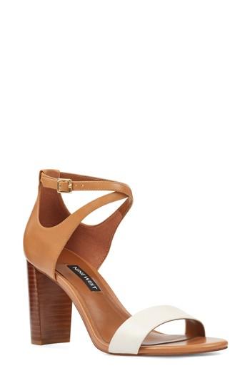 Women's Nine West Nunzaya Ankle Strap Sandal .5 M - White