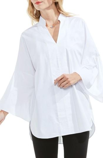 Women's Vince Camuto Bell Sleeve Stretch Poplin Tunic