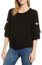 Women's 1.state Keyhole Cutout Sleeve Sweater, Size - Black