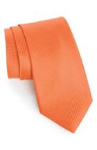 Men's Nordstrom Men's Shop Micro Pin Dot Silk Tie, Size - Orange