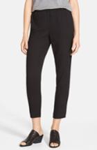 Women's Eileen Fisher Tapered Organic Cotton Ankle Pants - Black