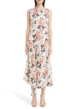Women's Victoria Beckham Floral Print Midi Dress