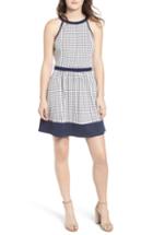 Women's Speechless Knit Dot Skater Dress - White