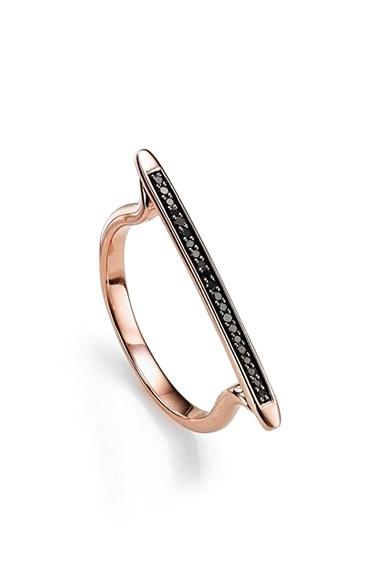 Women's Monica Vinader 'skinny' Diamond Stacking Ring