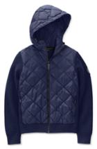 Women's Canada Goose Hybridge Knit & Quilted Hoodie (2-4) - Blue