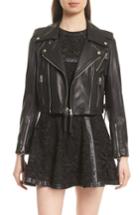 Women's The Kooples Lace-up Lambskin Leather Jacket