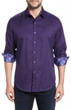 Men's Robert Graham Classic Fit Stretch Geometric Sport Shirt, Size - Red