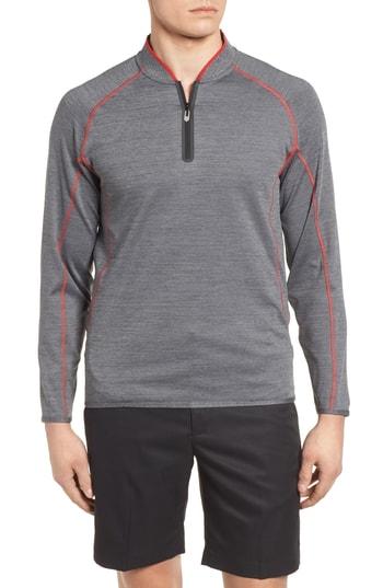 Men's Bobby Jones R18 Tech F1 Quarter Zip Pullover - Black