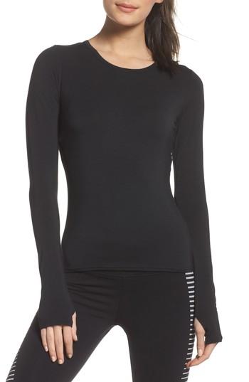 Women's Alo Twine Long Sleeve Tee - Black