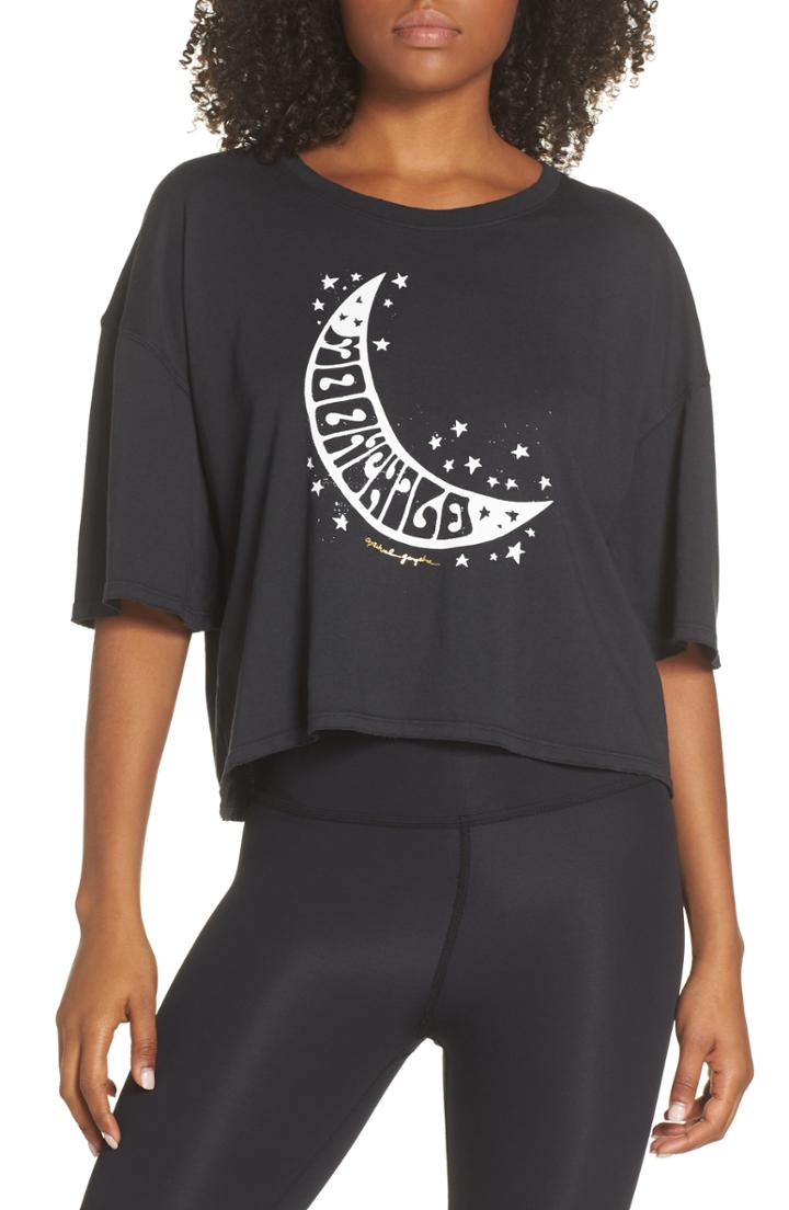Women's Spiritual Gangster Moonchild Graphic Tee - Black