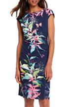 Women's Wallis Midnight Blossom Faux Wrap Dress Us / 10 Uk - Blue