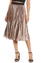 Women's Moon River Pleated Velvet Skirt