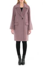 Women's Badgley Mischka Bella Flare Sleeve Long Coat - Purple