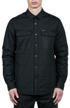 Men's Volcom Larkin Quilted Shirt Jacket, Size - Black