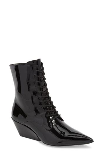 Women's Calvin Klein Jeans Faith Pointy Toe Laced Bootie M - Black