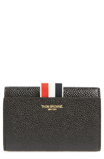 Men's Thom Browne Billfold Leather Wallet - Black