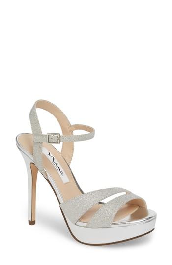 Women's Nina Silana Platform Sandal .5 M - Metallic