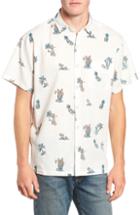 Men's Kahala Moku Iki Classic Fit Linen & Cotton Sport Shirt - White