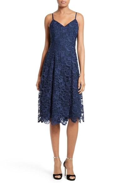 Women's Alice + Olivia Naomi Spaghetti Strap Lace Dress
