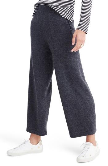 Women's Madewell Wide Leg Sweater Pants, Size - Grey