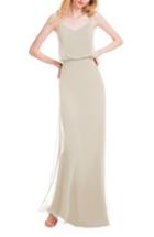 Women's #levkoff Chiffon Tie Waist Halter Gown W (similar To 16w) - Red