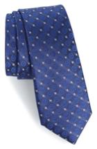 Men's Calibrate Modern Medallion Silk Skinny Tie, Size - Blue