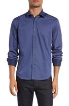 Men's Bugatchi Shaped Fit Diamond Jacquard Sport Shirt