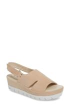 Women's Amalfi By Rangoni Bergamotto Slingback Wedge Sandal M - Beige