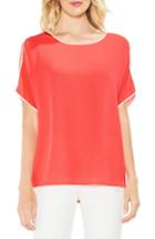 Women's Vince Camuto Cold Shoulder Top, Size - Orange