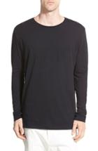 Men's Zanerobe 'flintlock' Longline Long Sleeve T-shirt, Size - Black