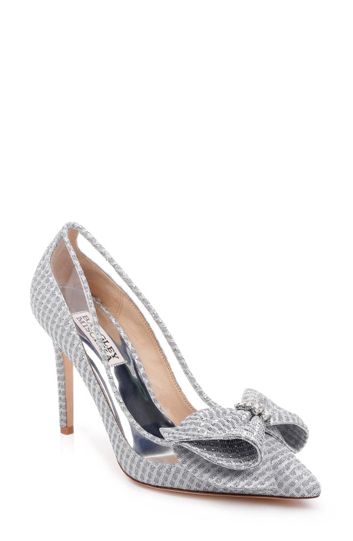 Women's Badgley Mischka Frances Bow Pump M - Metallic