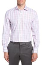 Men's Ledbury Pelton Slim Fit Check Dress Shirt - Red