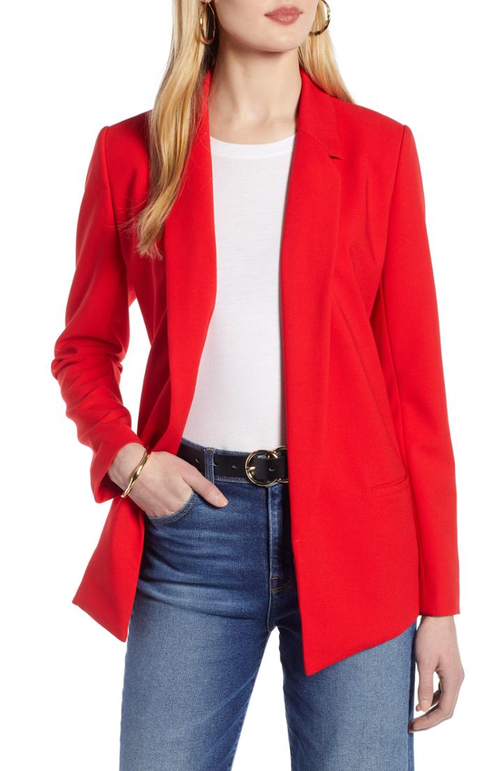 Women's Halogen Stretch Twill Blazer - Red